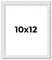 Photo Size Textured White Picture Frame - UV Acrylic, Foam Board Backing, Hanging Hardware